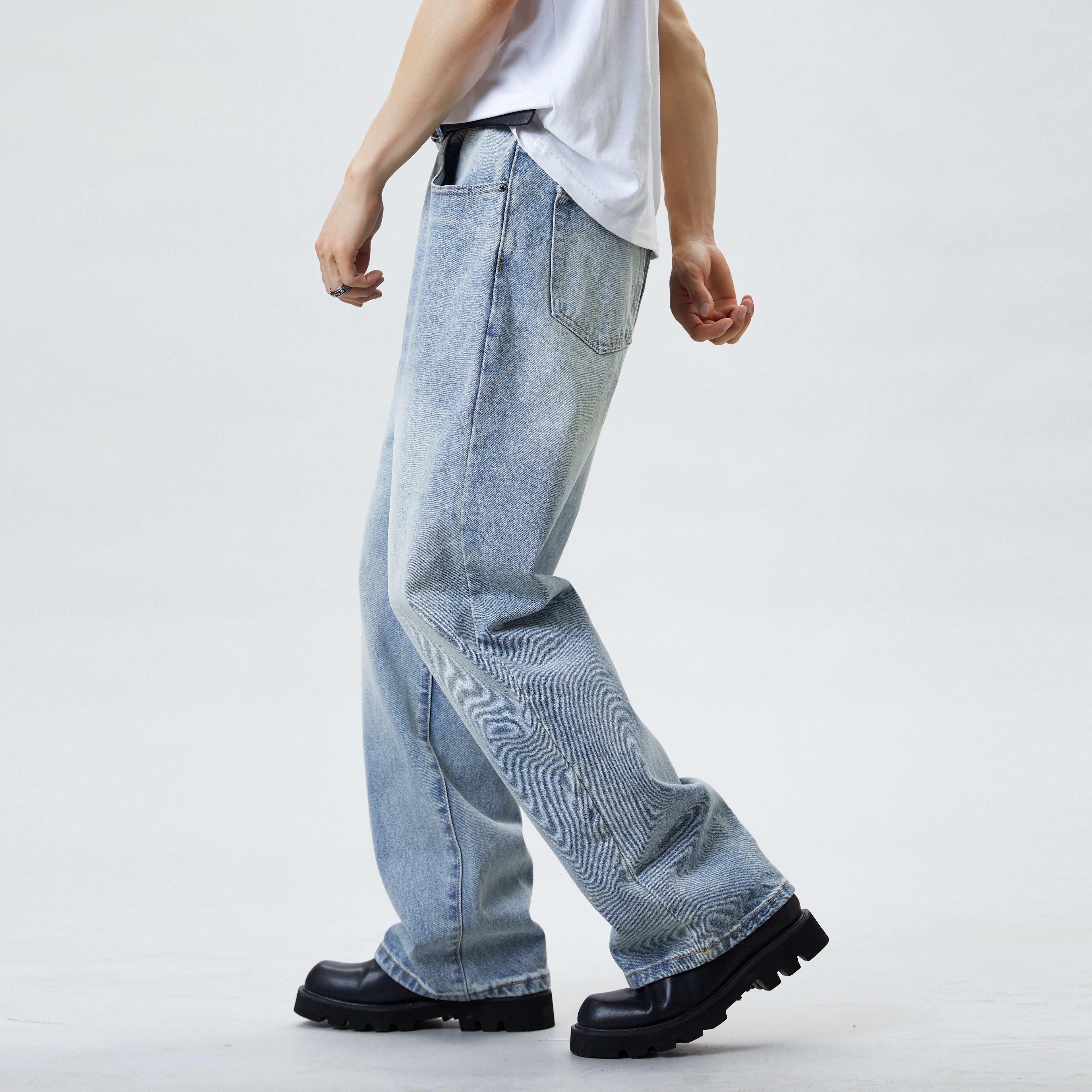 Loose Fit Casual Street Style Baggy Light Washed Jeans