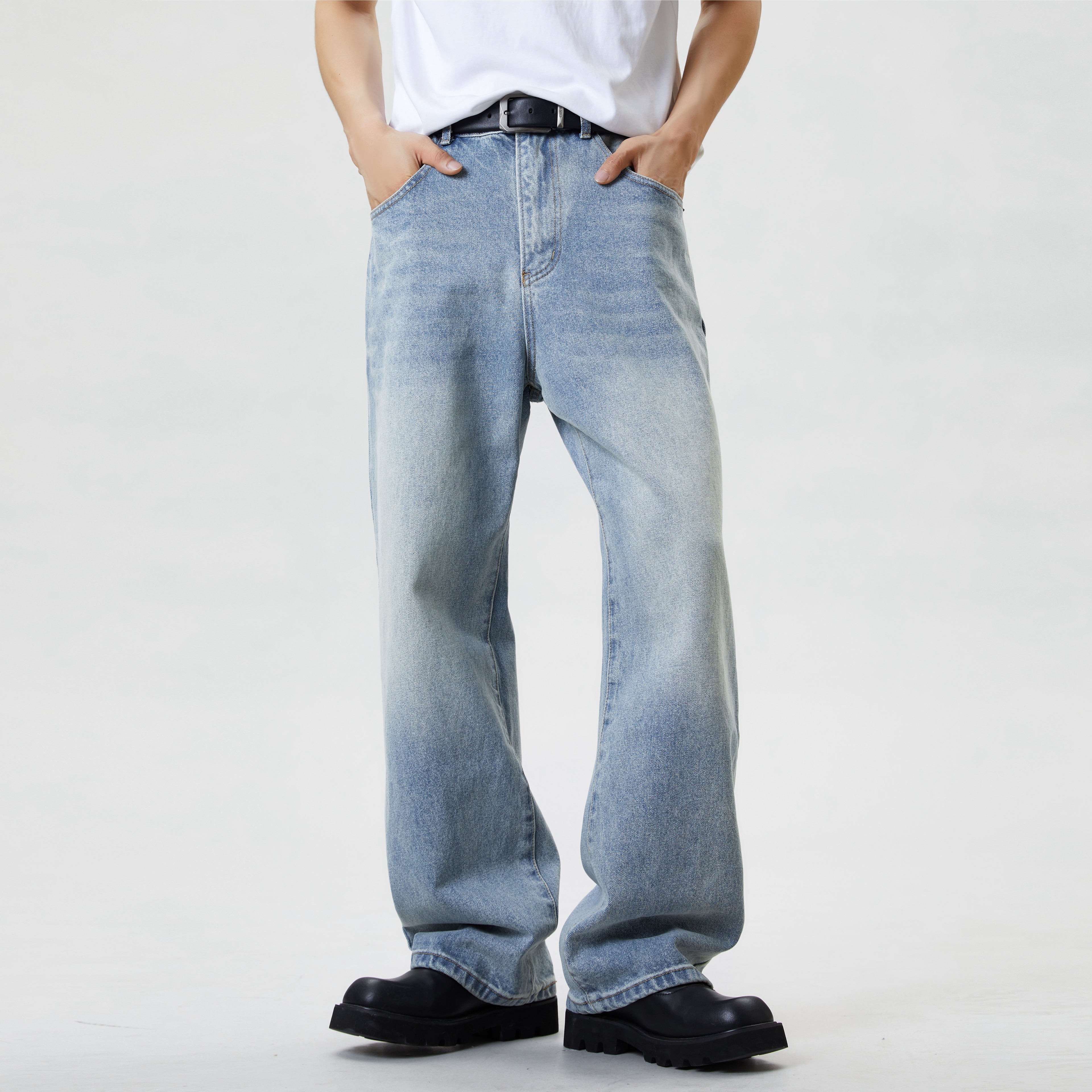 Loose Fit Casual Street Style Baggy Light Washed Jeans