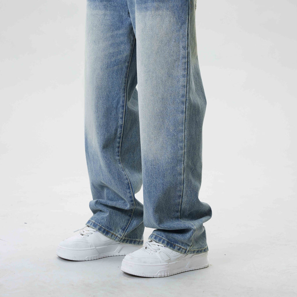 Men's Baggy Jeans – Vintage Wash, Relaxed Fit for Effortless Style
