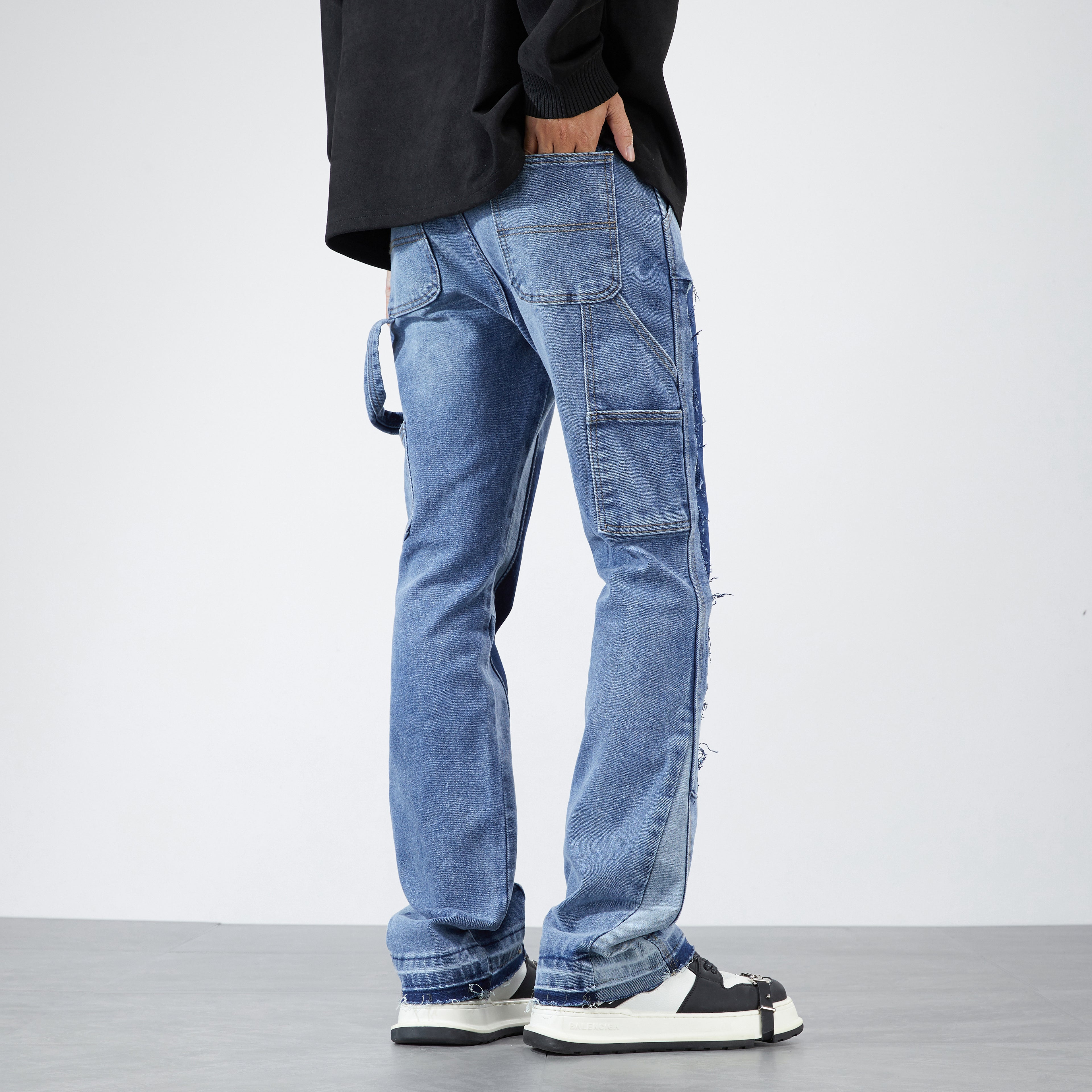 Trendy Flare Carpenter Jeans | Chic & Durable Denim for Every Occasion