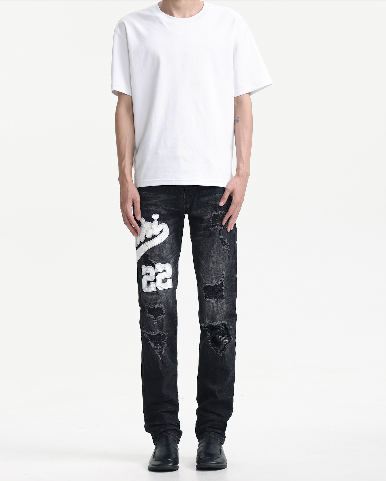 Patches Streetwear Slim Fit Jeans