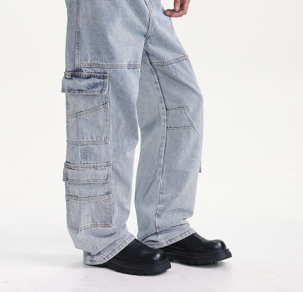Multi-Pocket Cargo Jeans