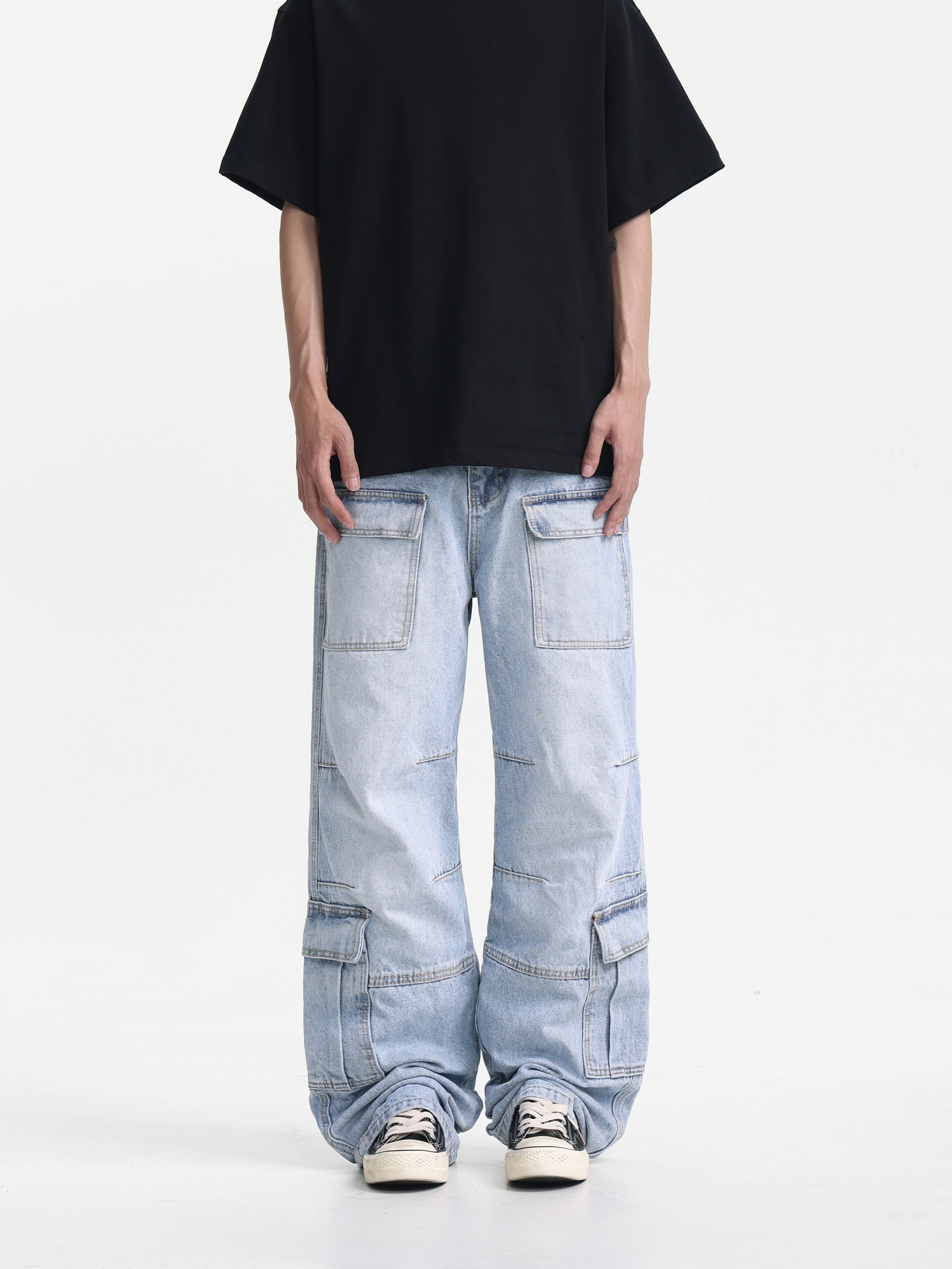Light Blue Utility Cargo Jeans