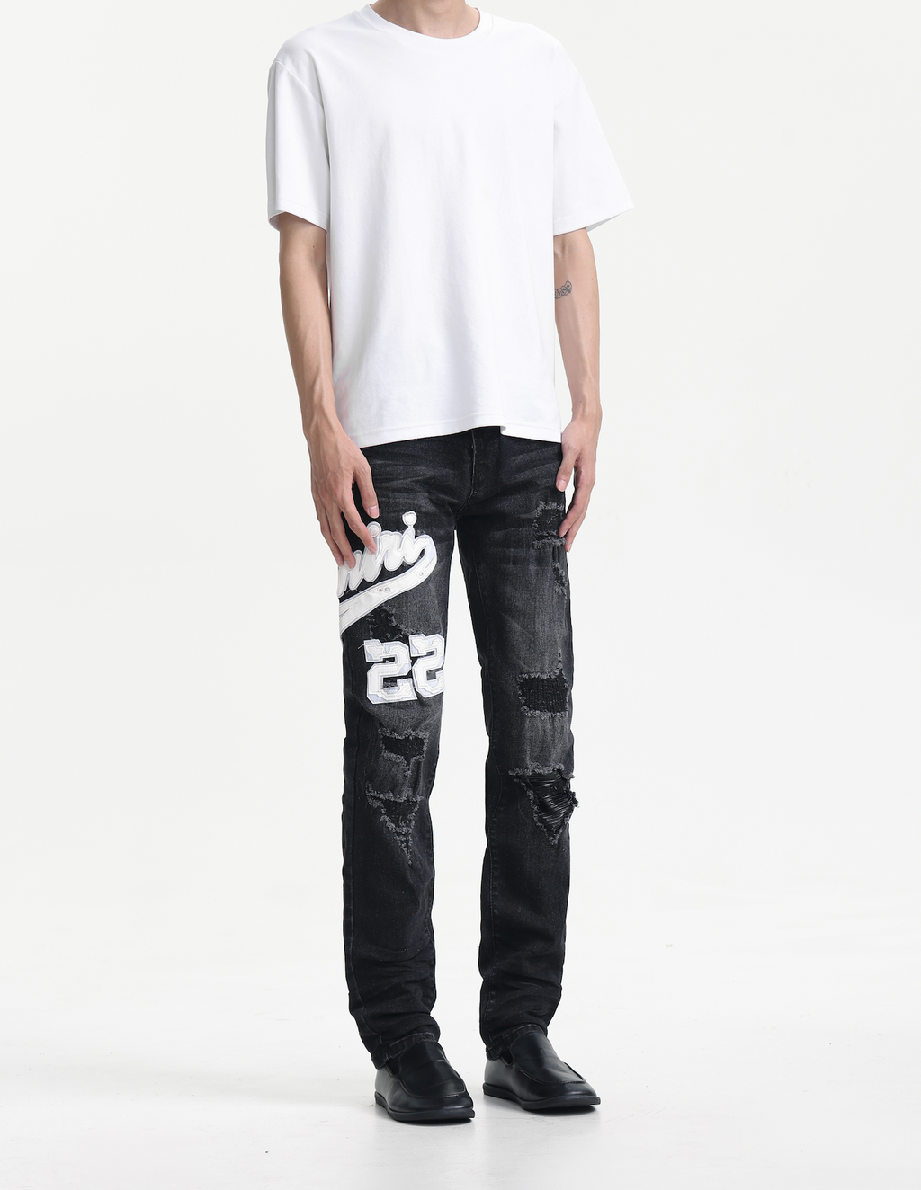 Patches Streetwear Slim Fit Jeans