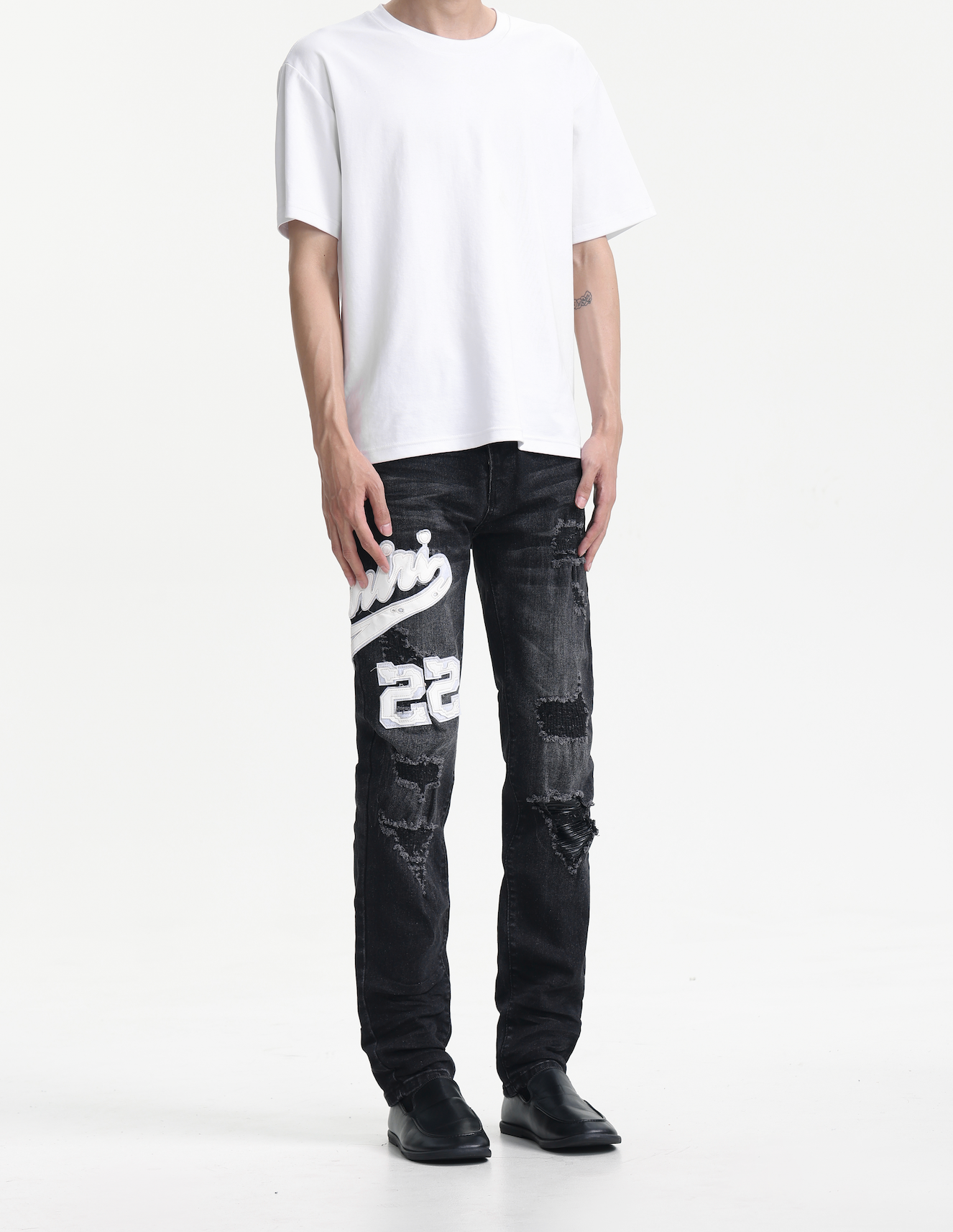 Patches Streetwear Slim Fit Jeans