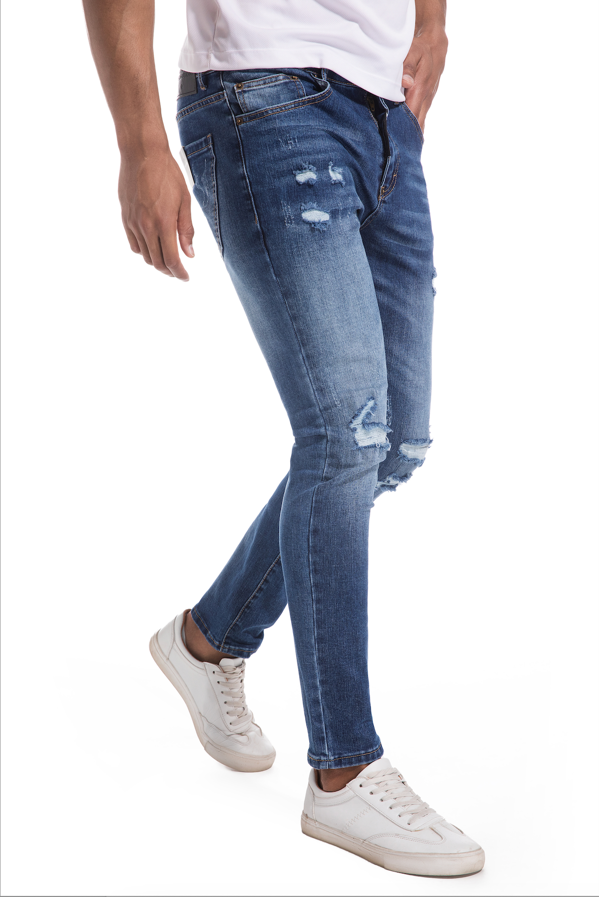 Must-Have Slim Fit Ripped Blue Jeans | Edgy & Trendy Distressed Denim