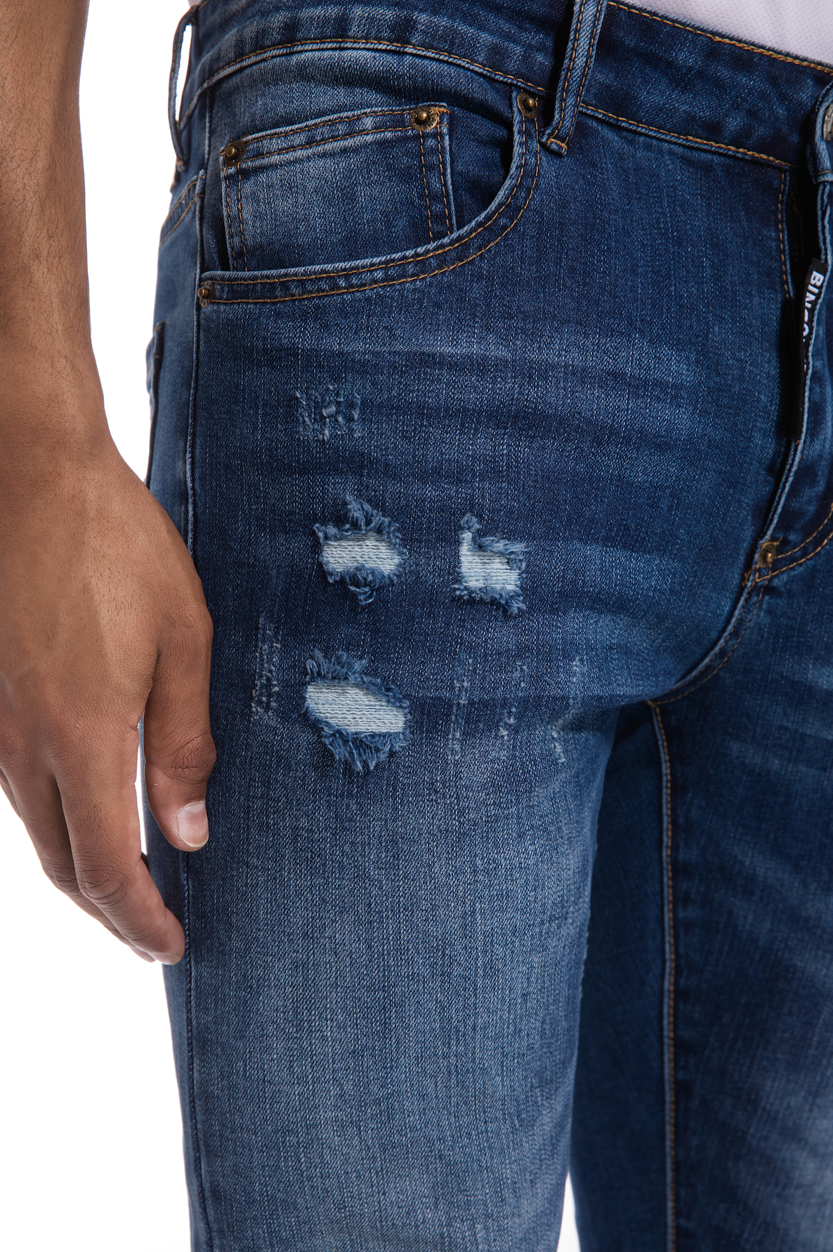 Must-Have Slim Fit Ripped Blue Jeans | Edgy & Trendy Distressed Denim