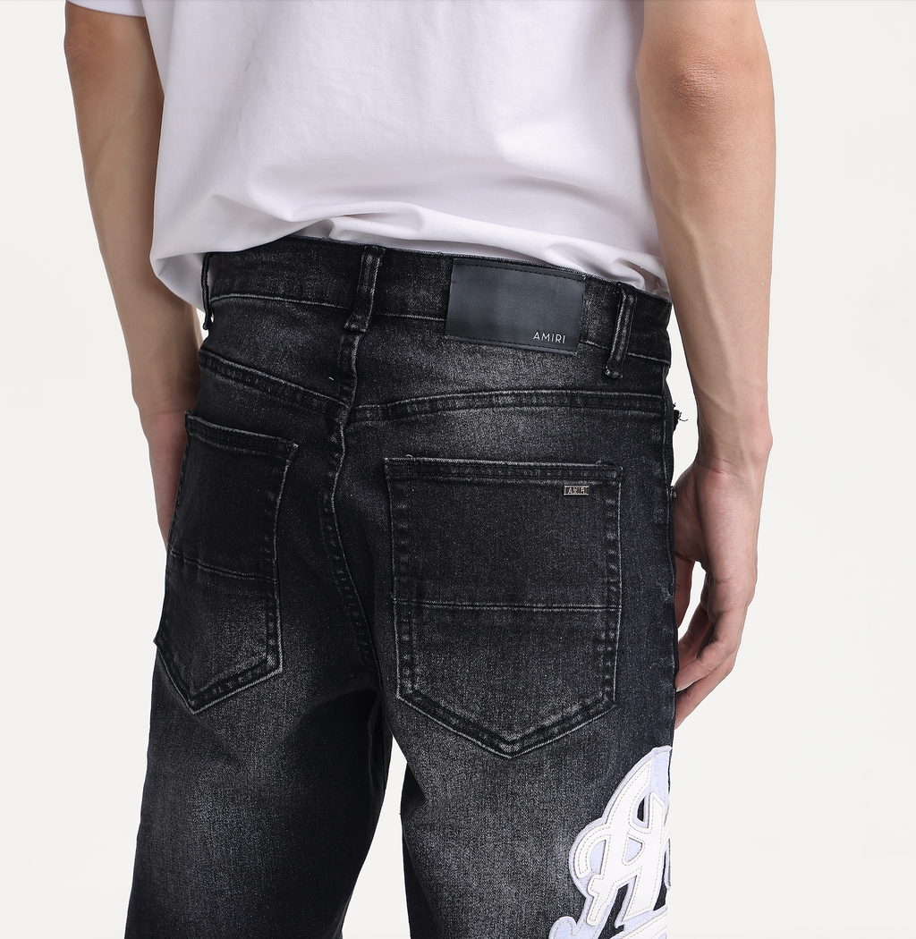 Patches Streetwear Slim Fit Jeans