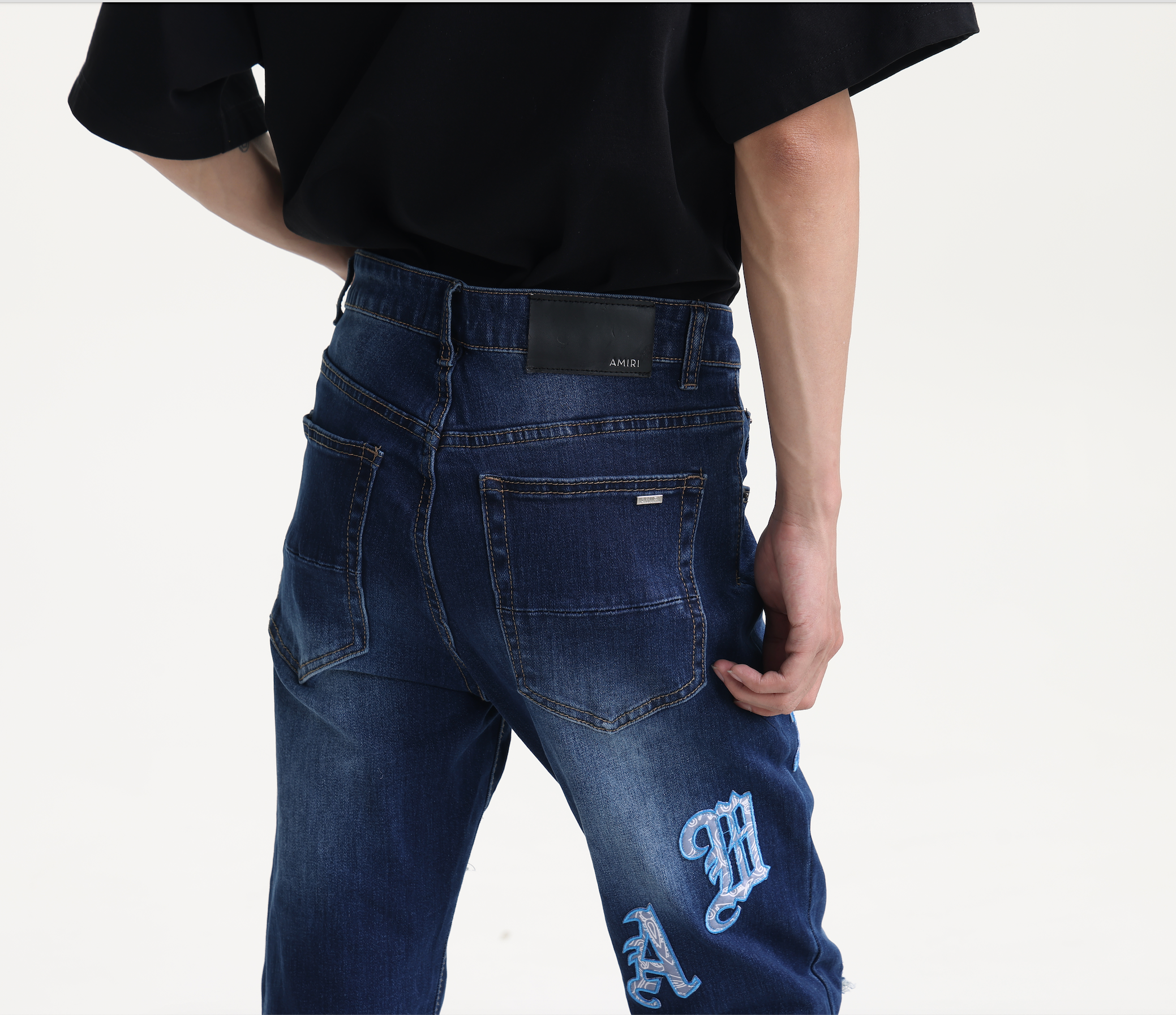Patches Streetwear Slim Fit Jeans