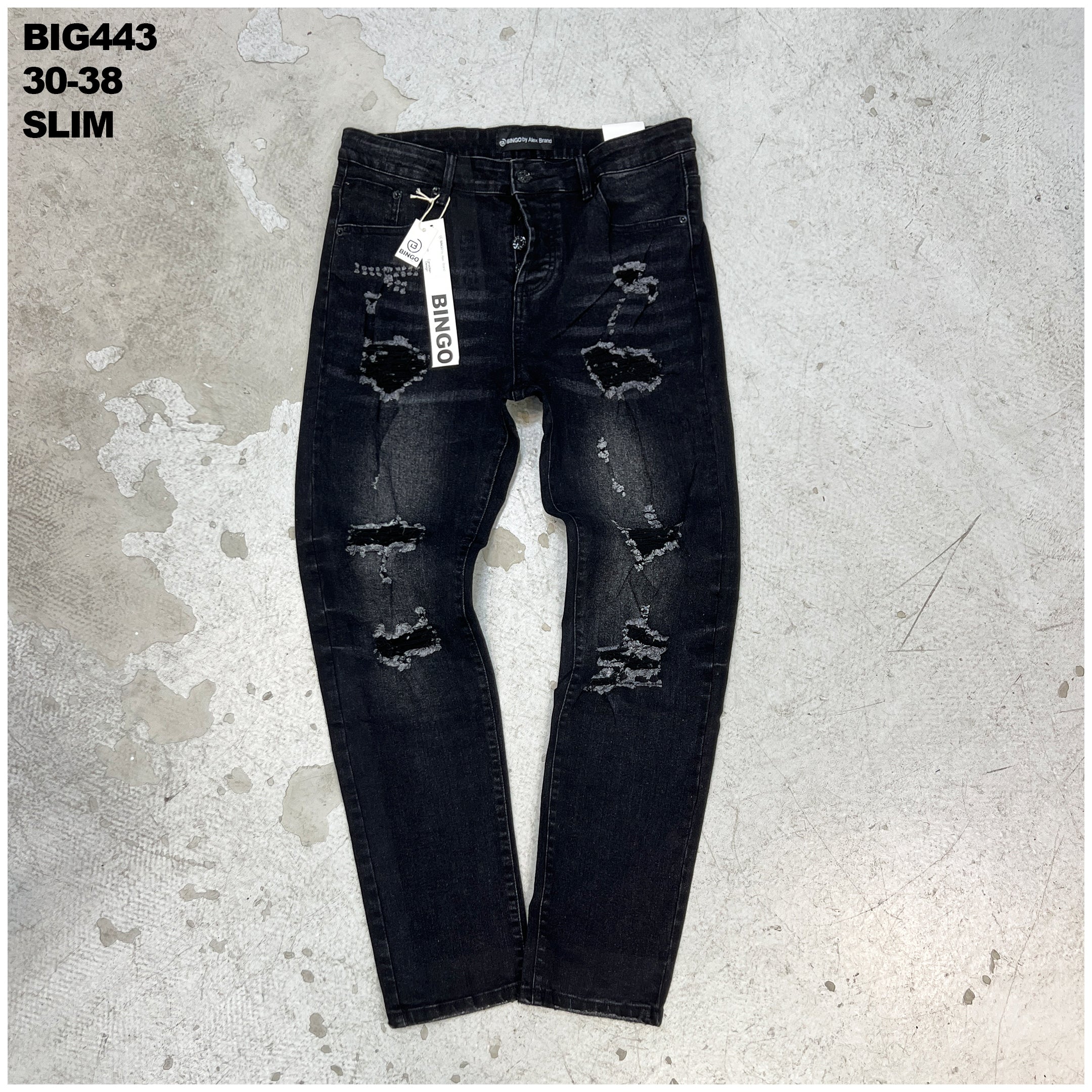 Urban Style Black Ripped Jeans