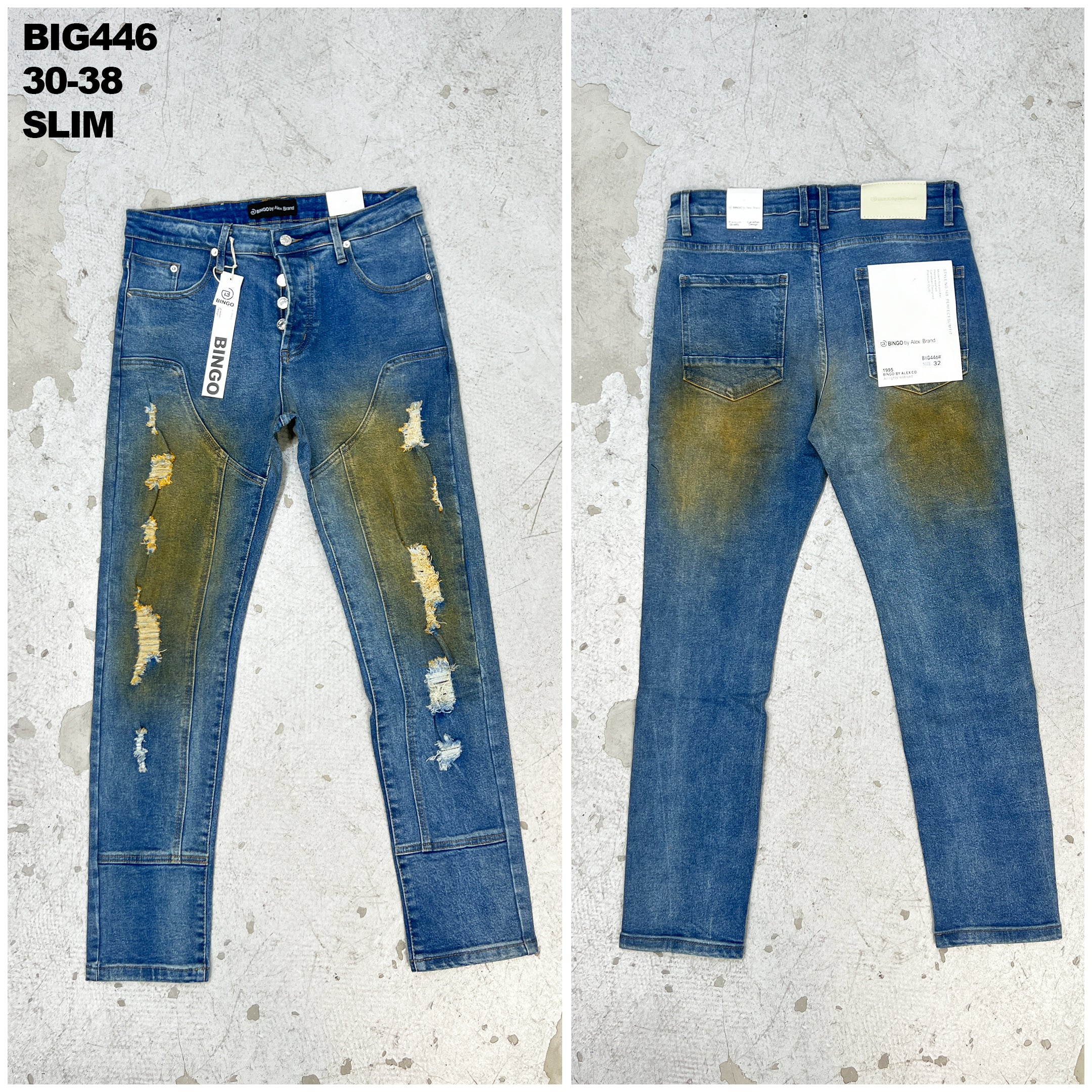 Blue Carpenter Workwear Jeans with Rips – Men’s Fit