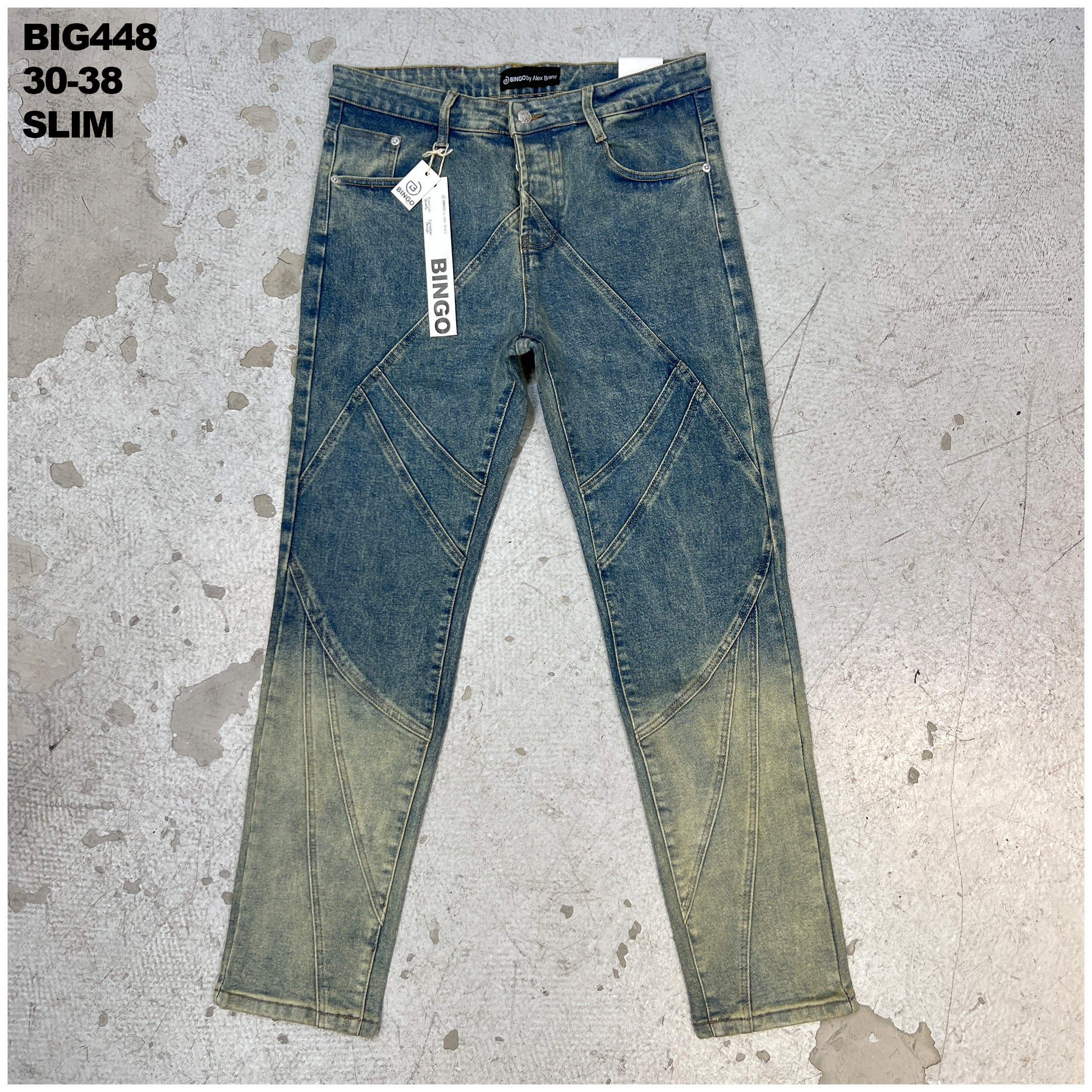 Urban Streetwear Heavy Wash Denim Pants