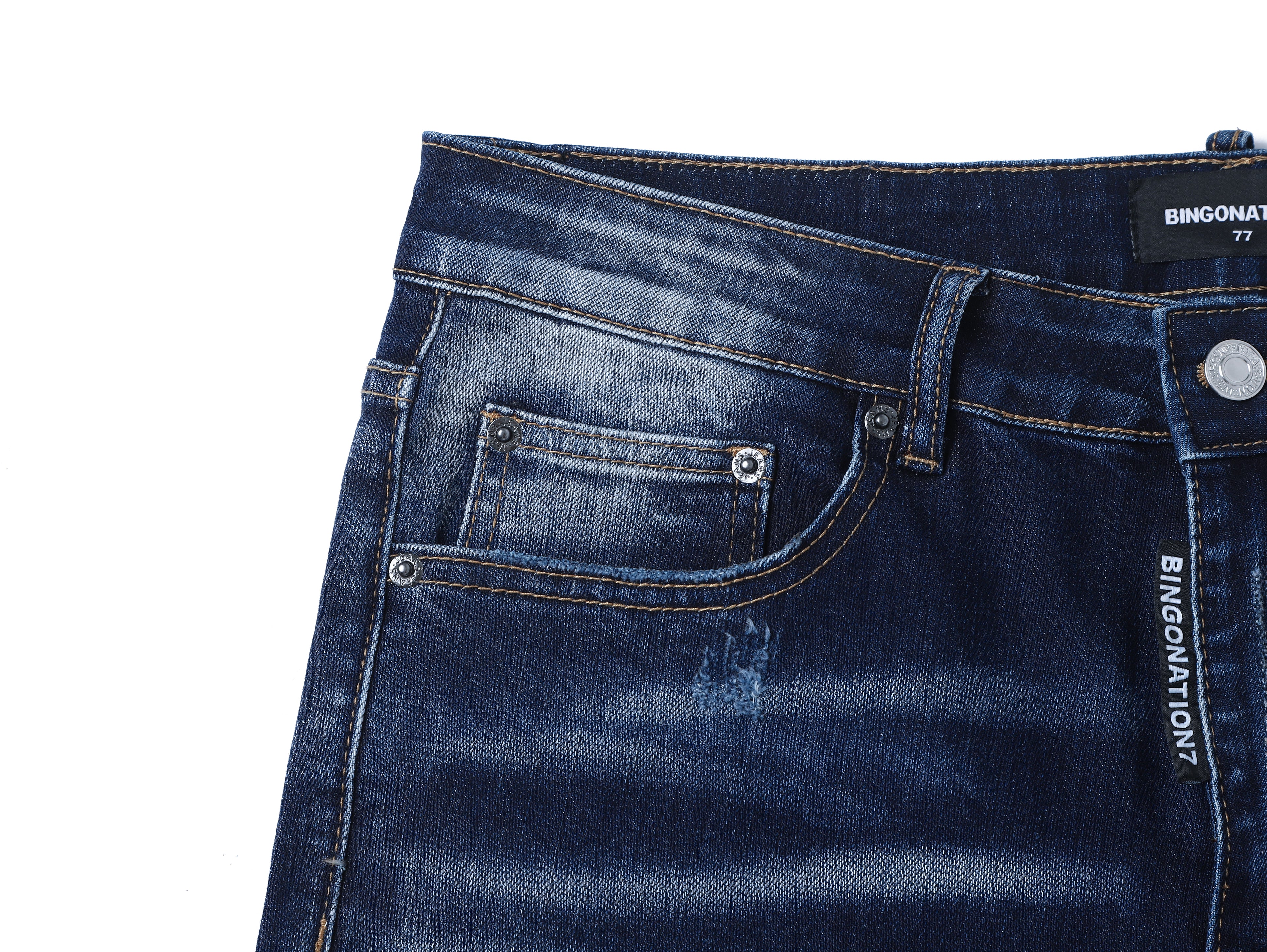 Slim Fit Stretchable Men’s Jeans with Bleach Dot Accents