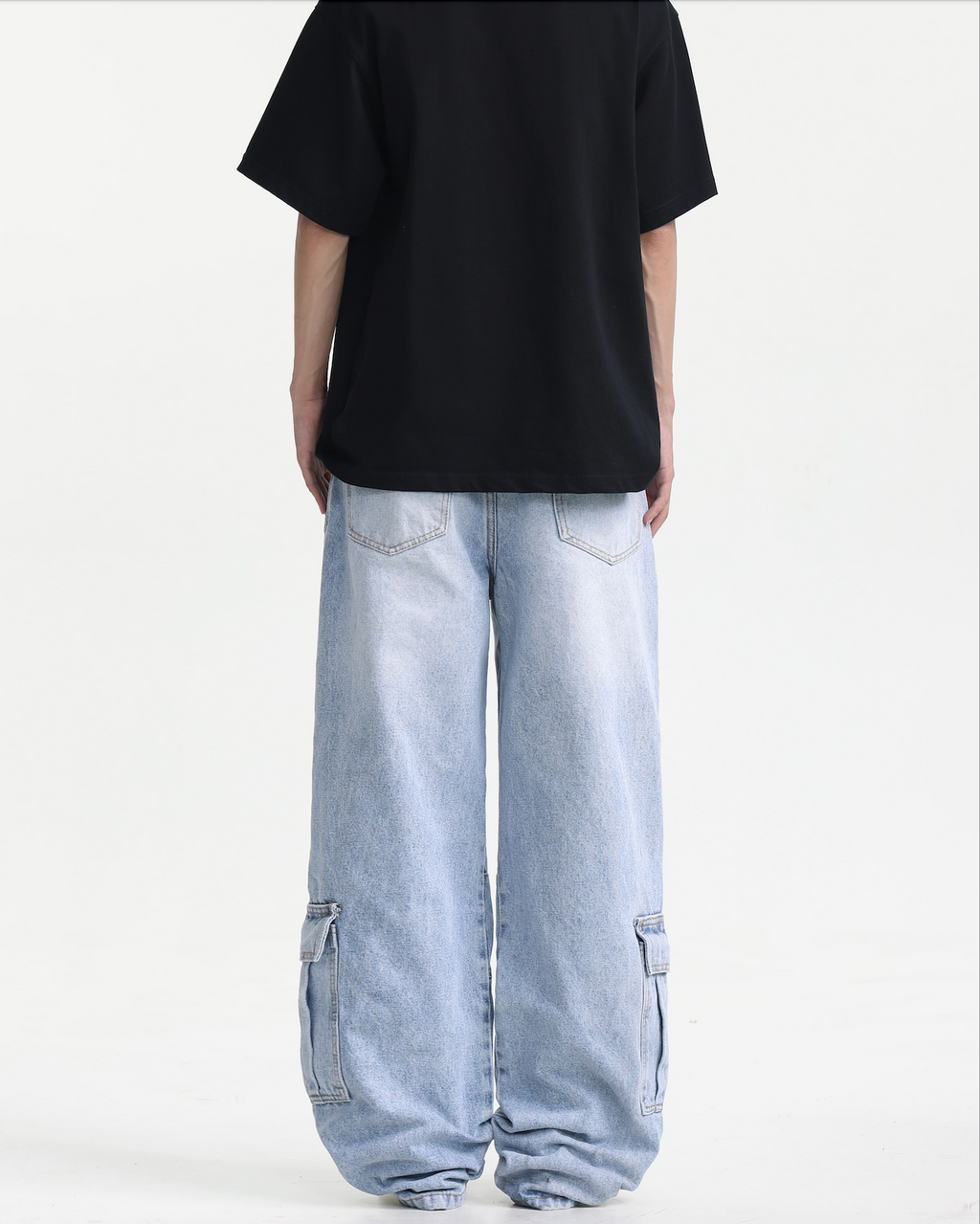 Light Blue Utility Cargo Jeans