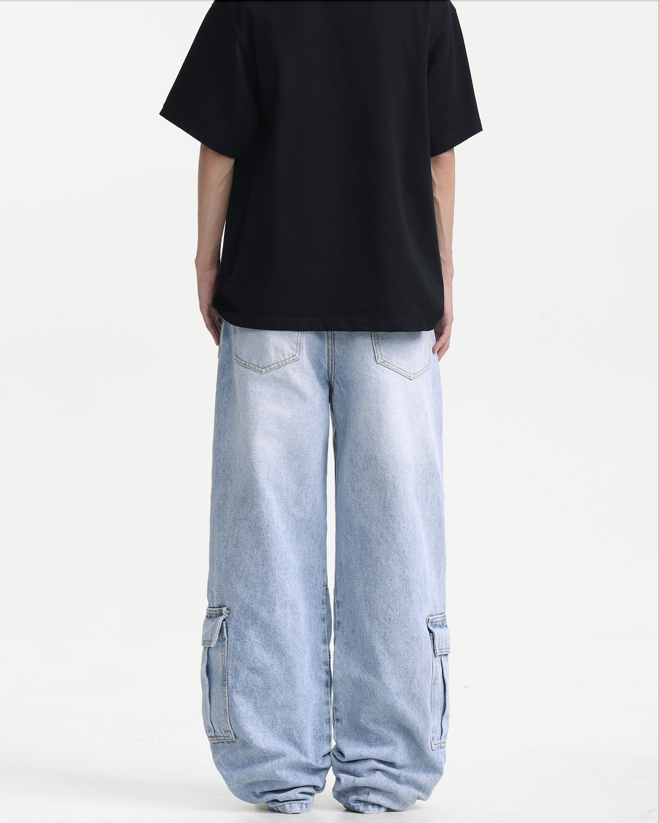 Light Blue Utility Cargo Jeans